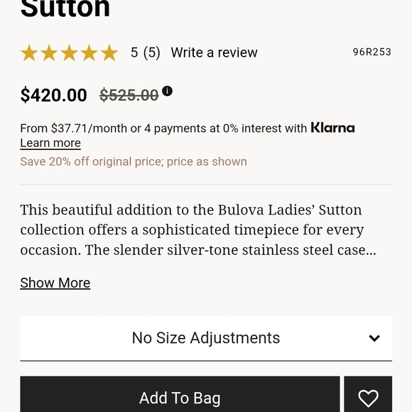 Bulova Silver Dress Watch with Stainless Steel Band